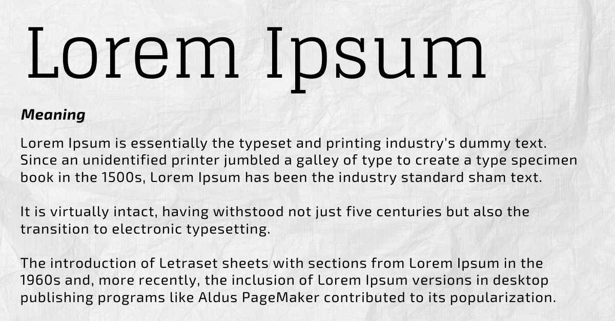 Lorem ipsum?